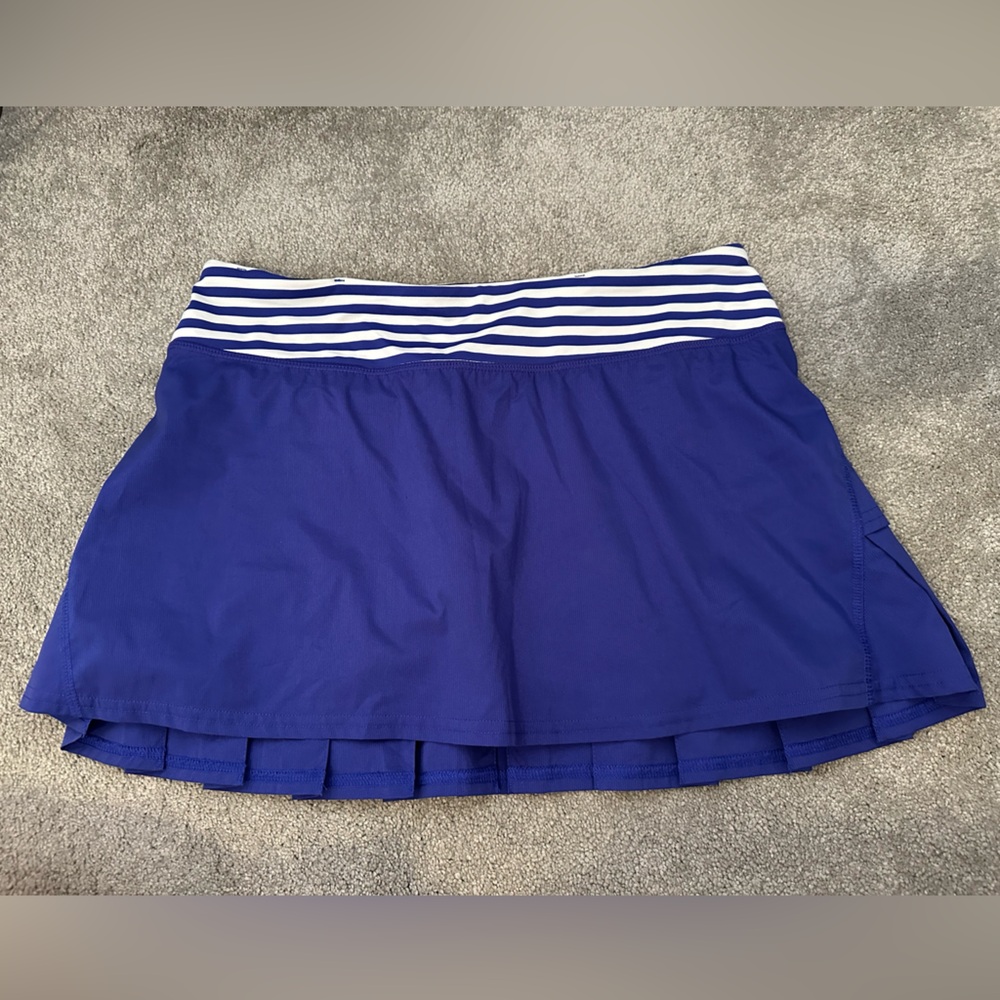 Lululemon Athletica Blue and White Striped Skirt